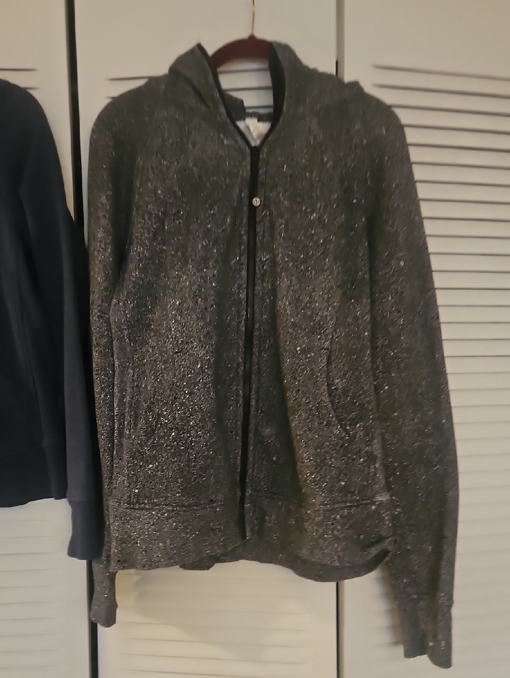lululemon athletica Metallic Gray Hooded Zip Sweater - Picture 1 of 1